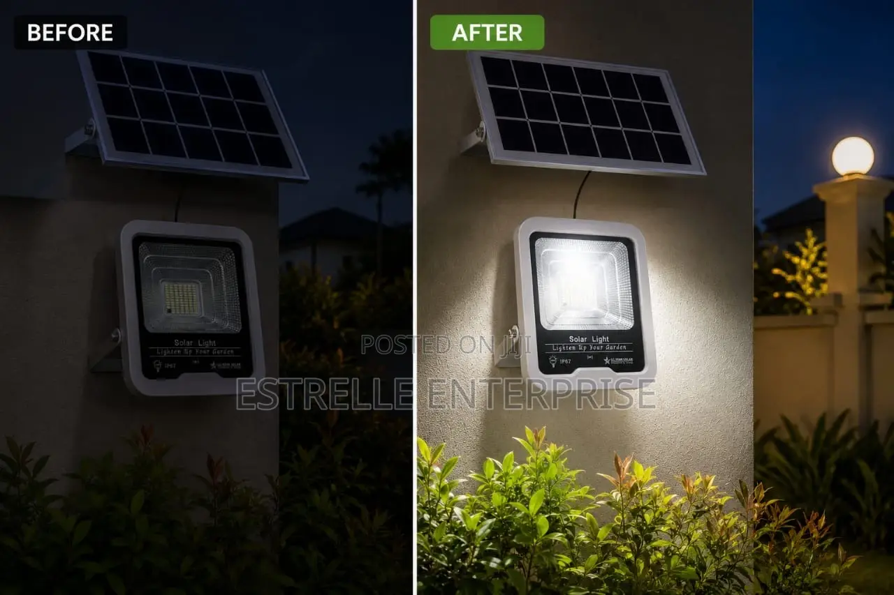 100w Solar Floodlight With Panel +Motion Sensor