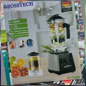 Bosstech 2in1 Blender With a 2.5l Capacity and a Powerful 4500w Motor