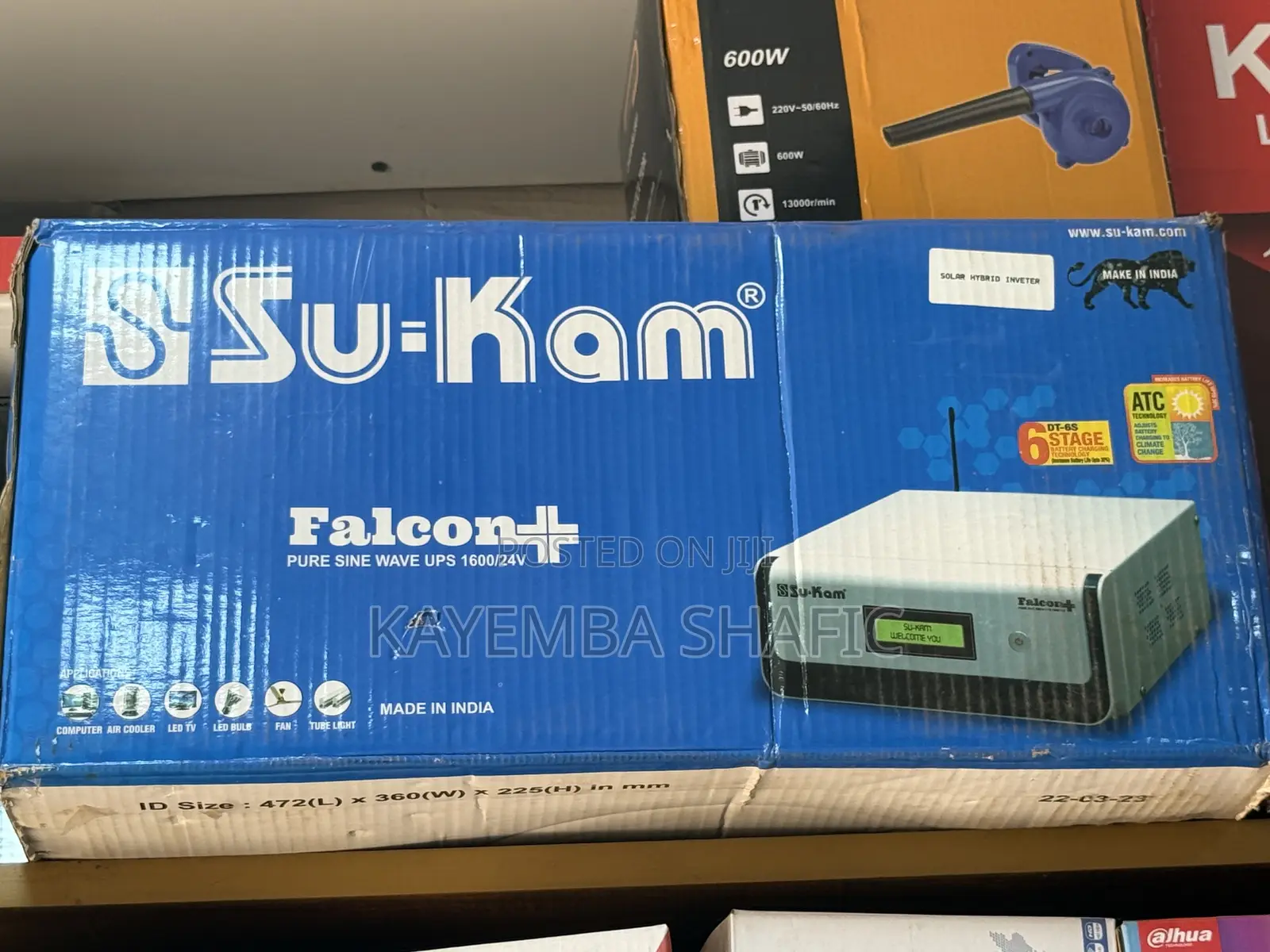 Su-Kam 1600va 24v Falcon+ Pure Sine Wave Ups Inverter Digital Display