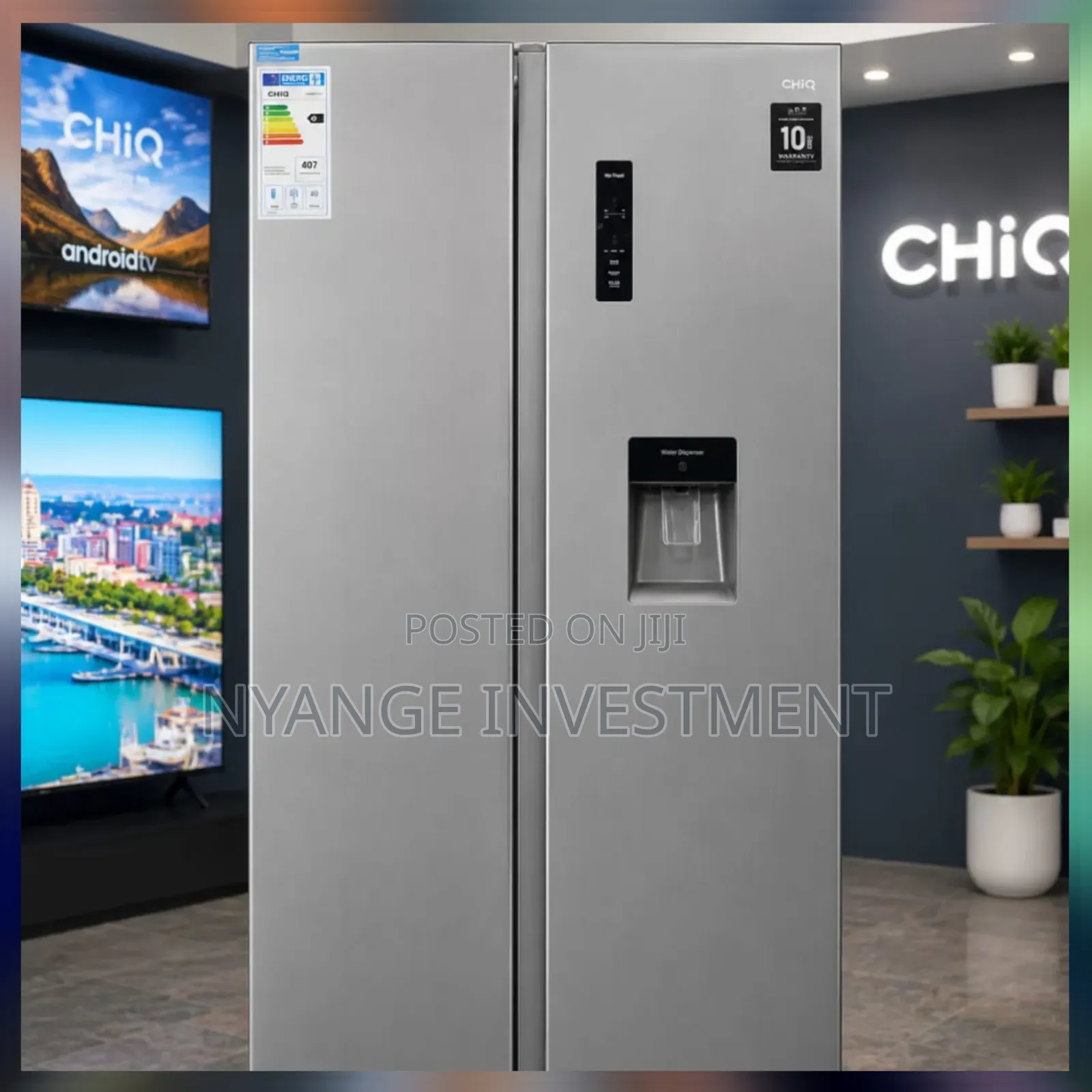 560 Litres Refrigerator. Chiq 560l Double Door Fridge With Dispenser