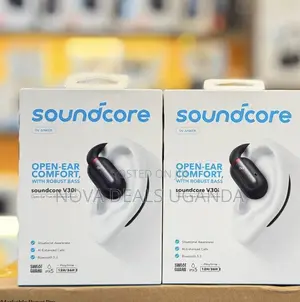 Soundcore by Anker V30i Open-Ear Headphones,Ultra-Comfort 36h Playtime