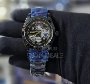 Stainless Steel Rolex Analog-Digital Watch