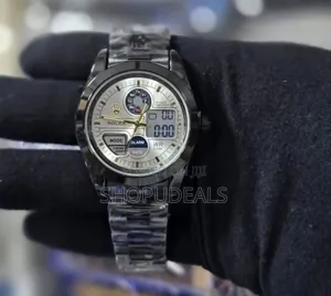 Stainless Steel Rolex Analog-Digital Watch