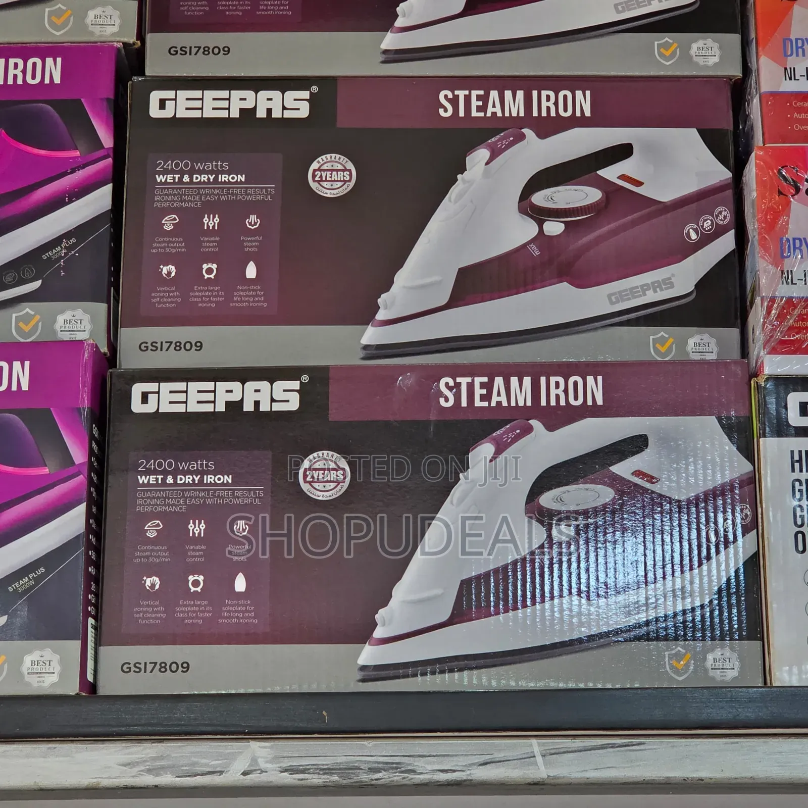 Geepas Gsi7809 2400w Wet Dry Steam Iron