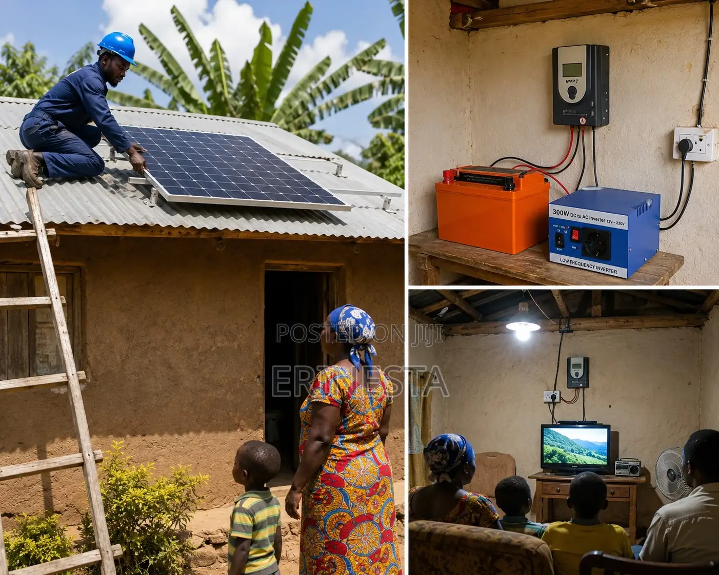 0.6kwh Solar System: 300w Inverter, 200w Panel, 50ah Lifepo4, 20a MPPT