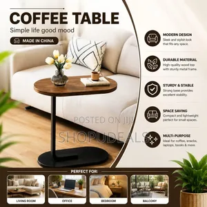 Modern C-Shaped Side Table