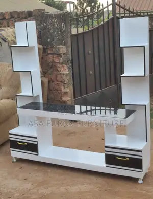 Durable Tv Stand in Black and White