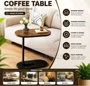 Modern C-Shaped Side Table