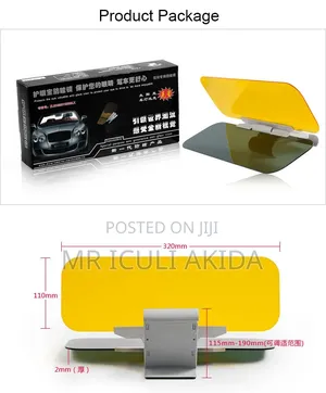 2in1 Adjustable Uv Protect Anti-Glare Mirror Sun Visor Vision Extender