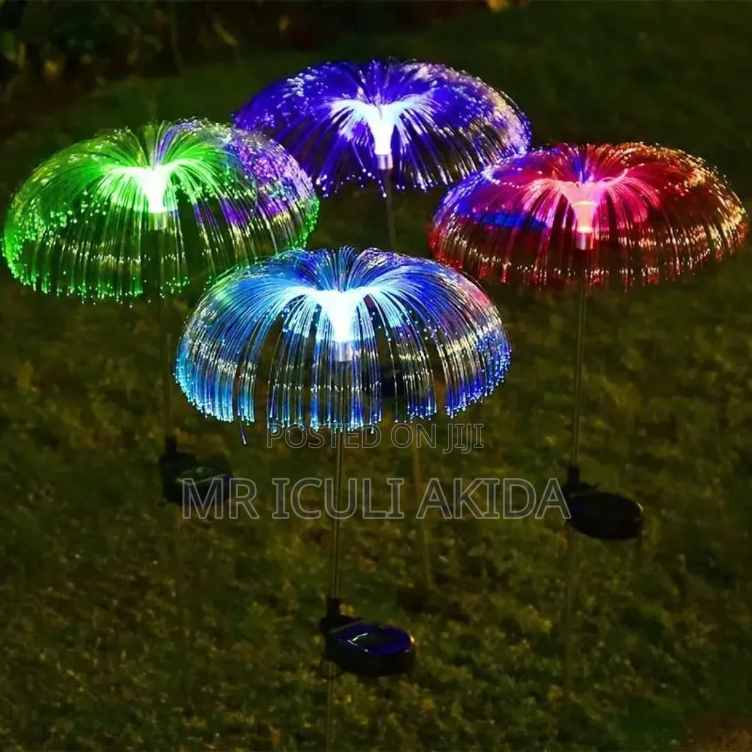 2pcs Solar-Powered Led Jellyfish Lights for Outdoor Garden Decoration