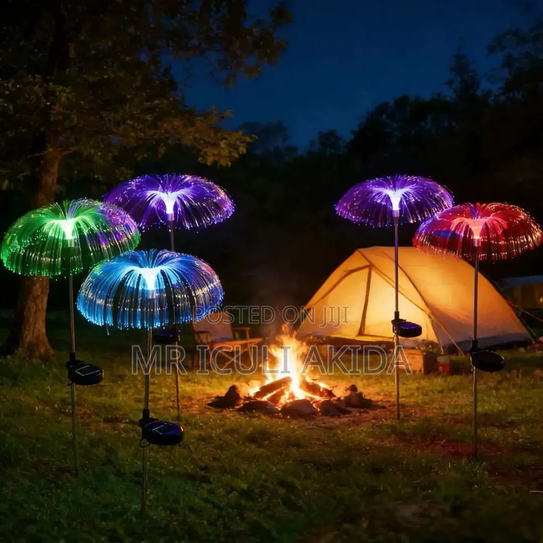 2pcs Solar-Powered Led Jellyfish Lights for Outdoor Garden Decoration