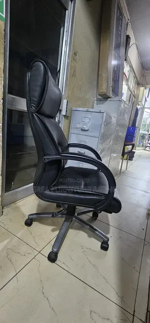 Pure Leather Executive Adjustable Recliner Office Chair