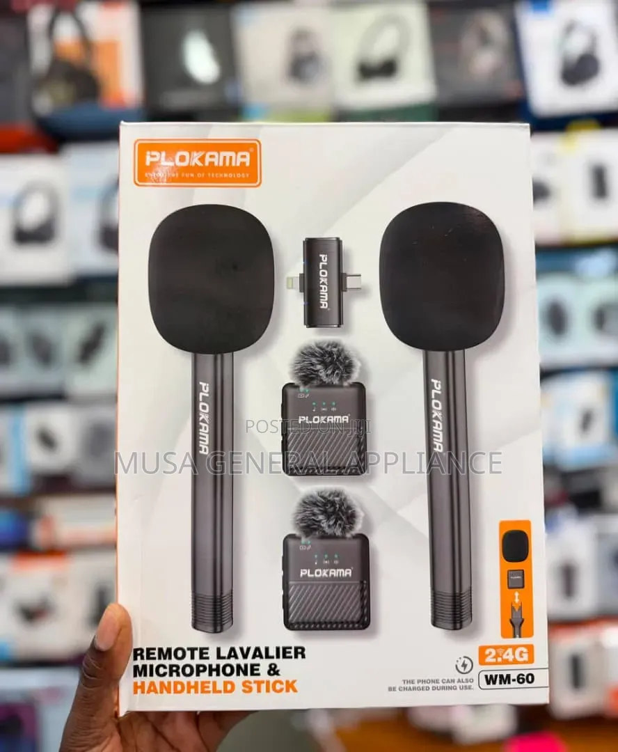 Wireless Dual Microphone With Handheld Stick F