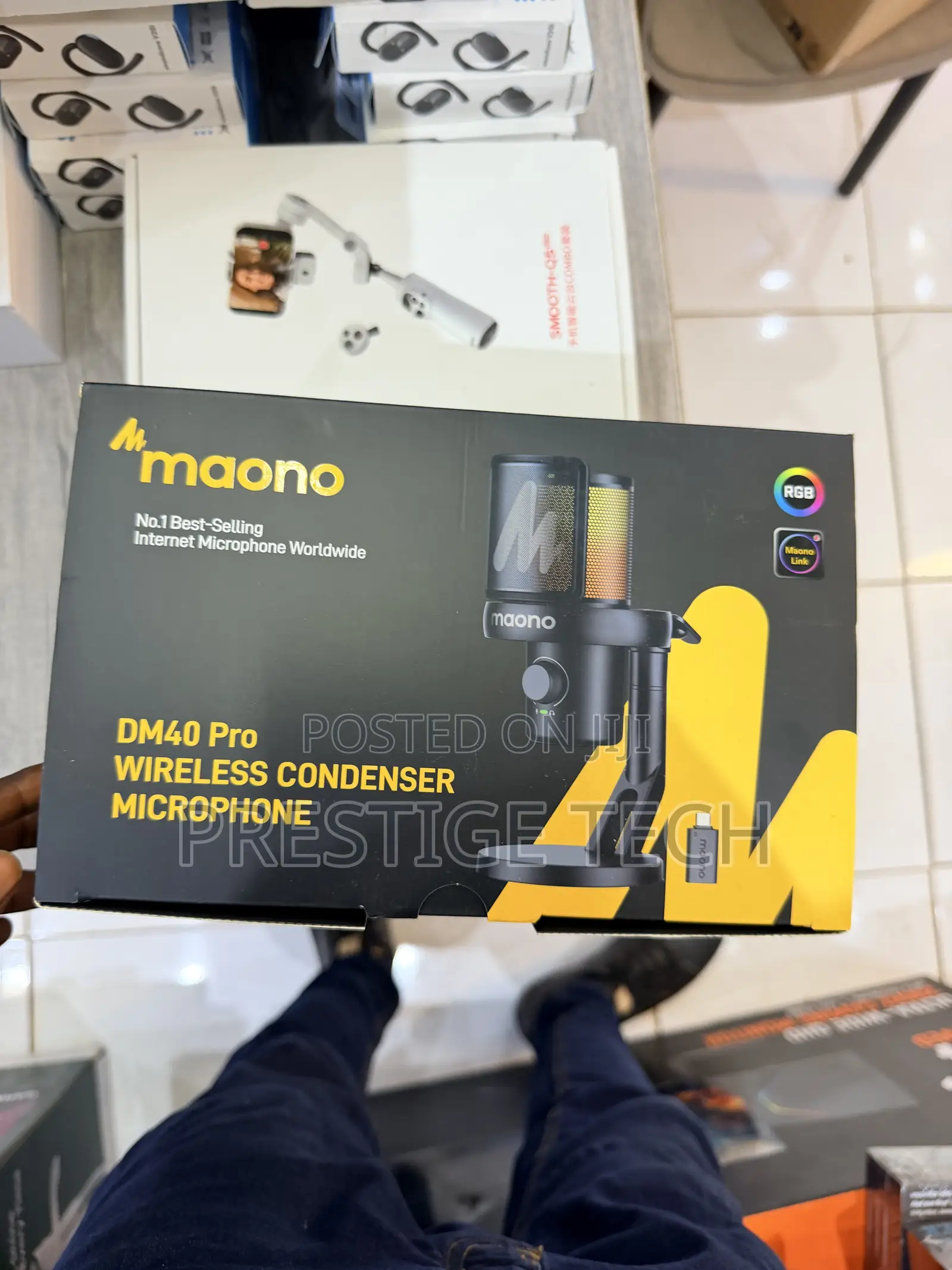 Maono Dm40 Pro Wireless Condenser and Usb Microphone for Pc Gaming Mic