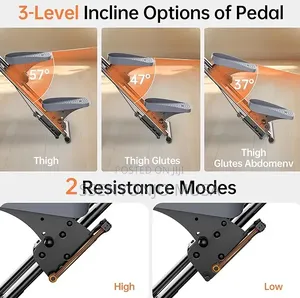 Foldable Vertical Climber Stair Stepper With Adjustable Handlebars
