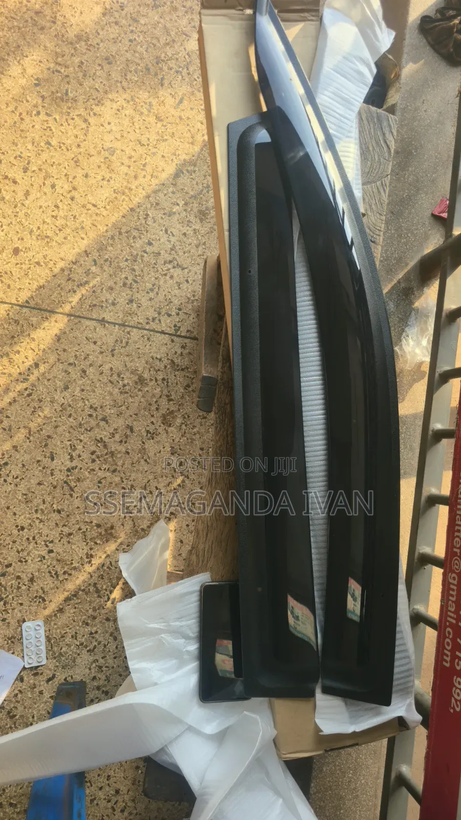 Dark Black Toyota Fielder Rainguards Original
