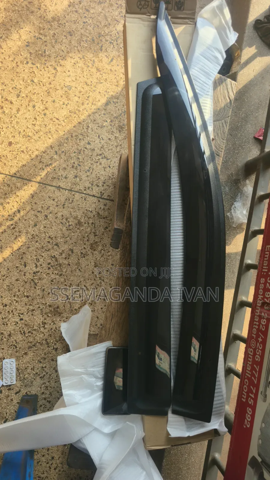 Dark Black Toyota Fielder Rainguards Original
