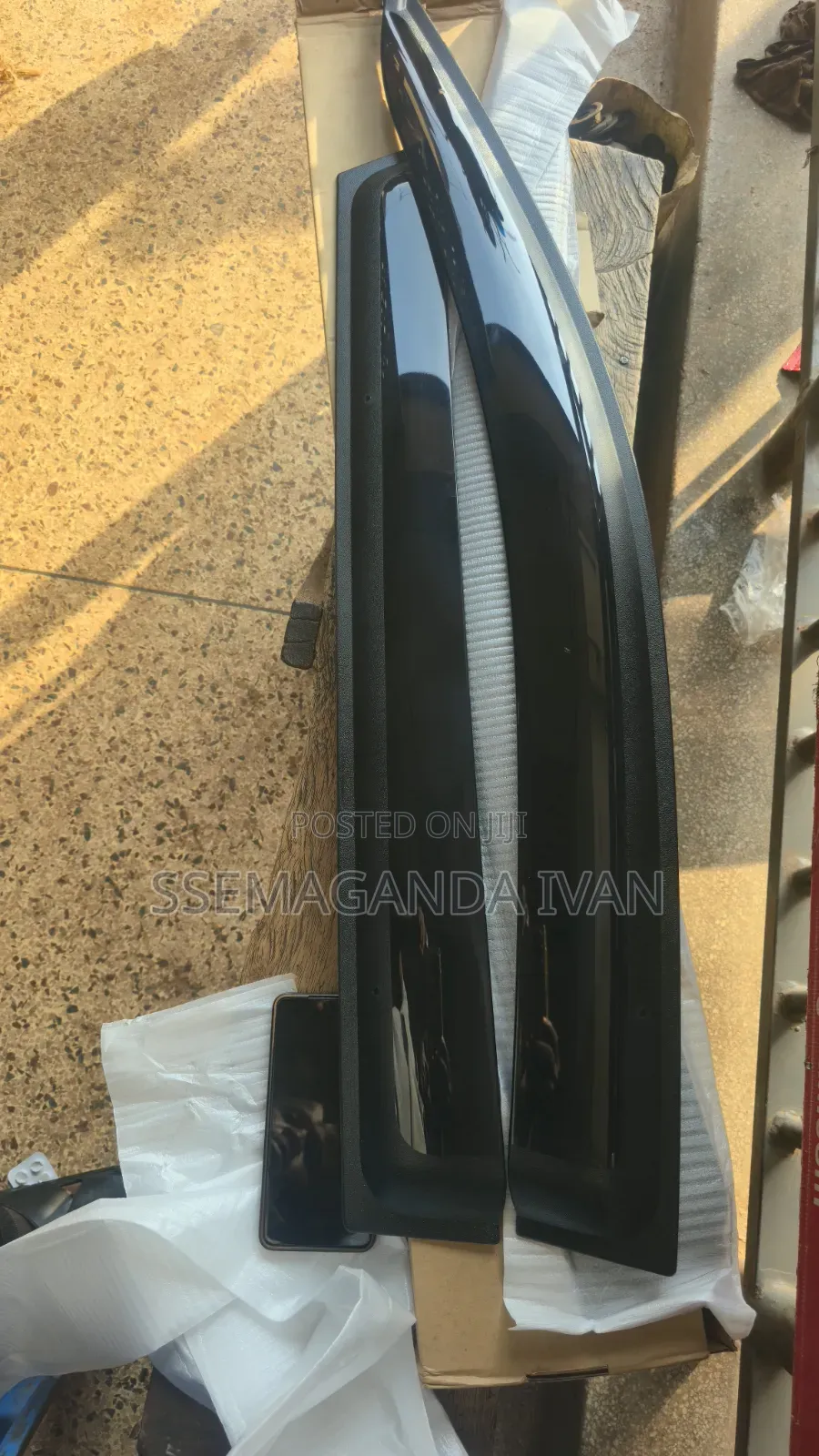 Dark Black Toyota Fielder Rainguards Original