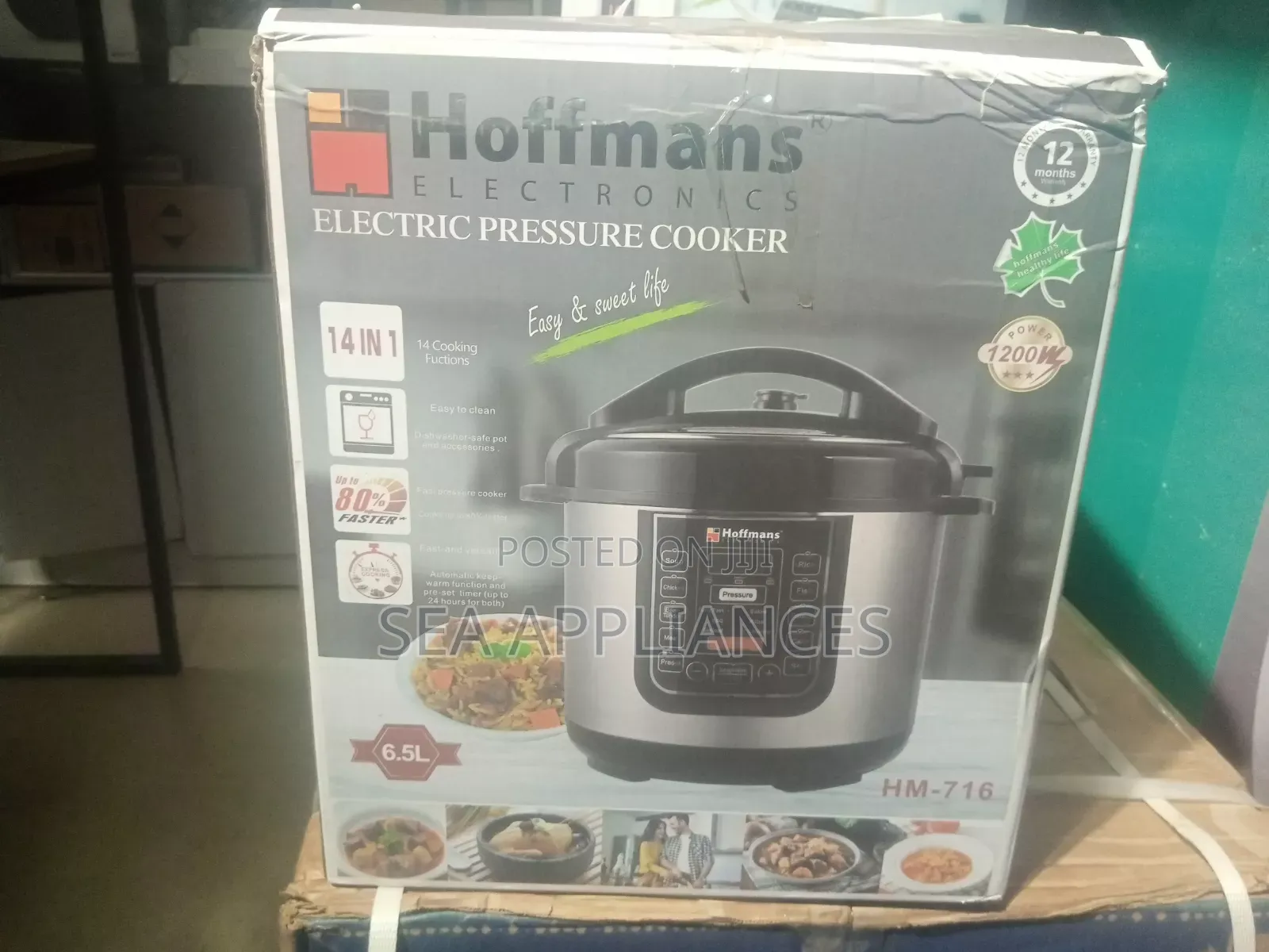 Hoffmans Pressure Cooker 6.5 Liters
