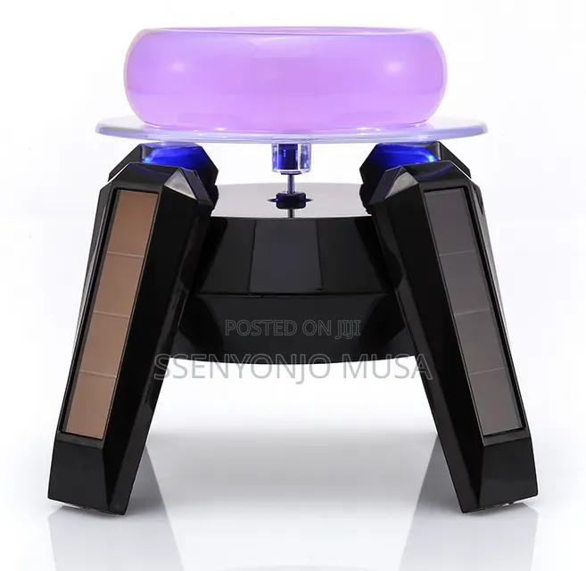 Solar Powered 360° Rotating Display Stand With Led Light for Watches-