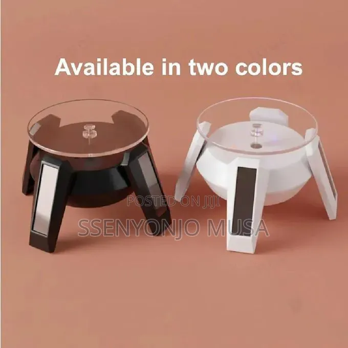 Solar Powered 360° Rotating Display Stand With Led Light for Watches-