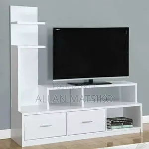 White and Brown Tv Stand