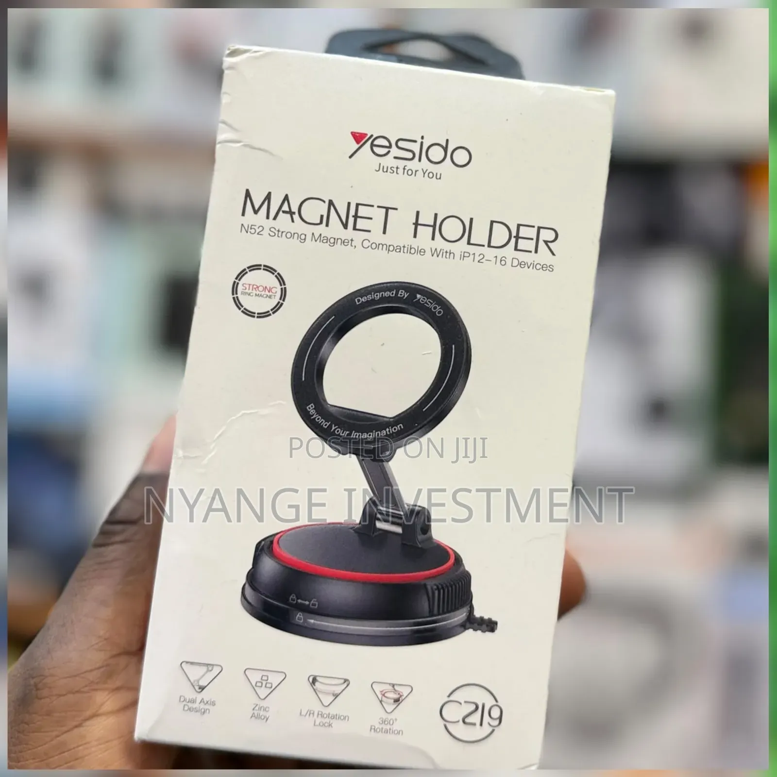 Yesido C219 Magnetic Holder Featuring N52 Strong Magnets.