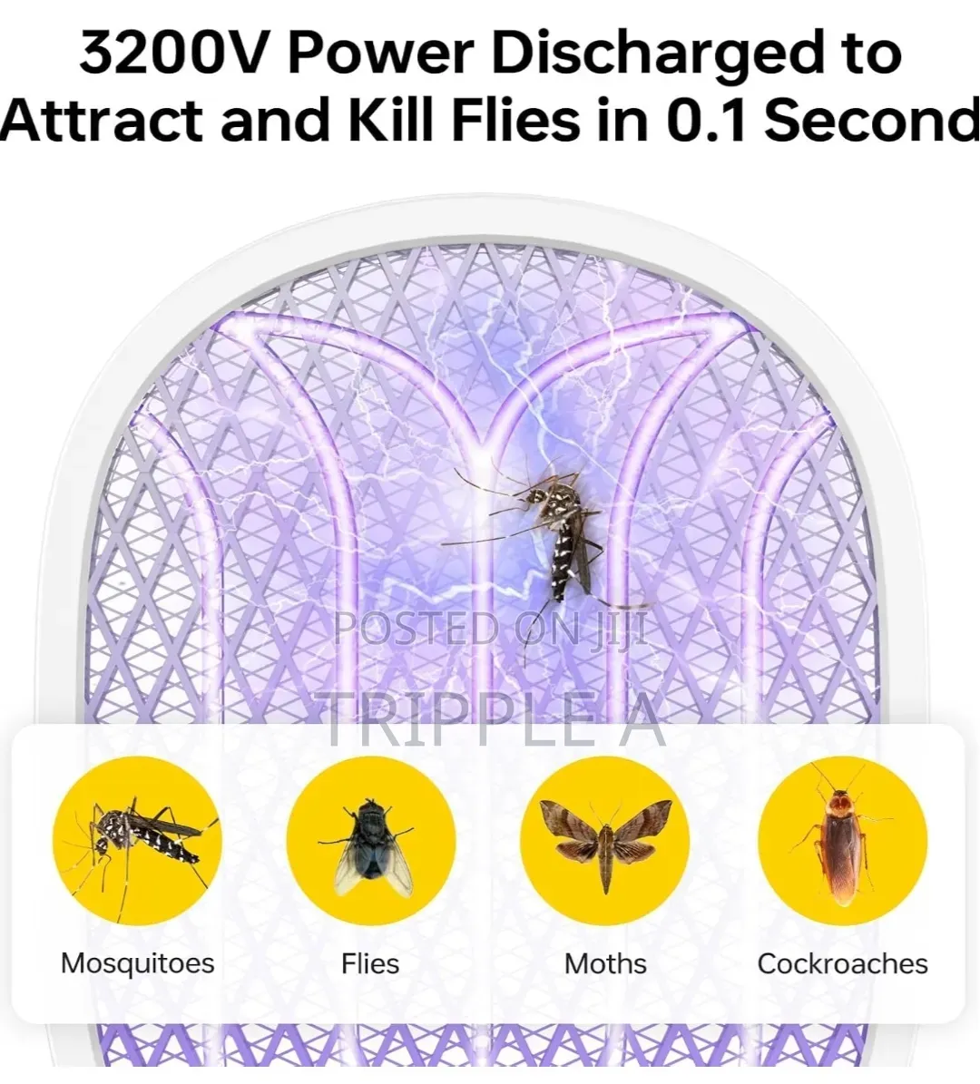 4 in 1 Folding Mosquito Racket