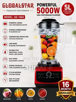 5 Litres Globalstar Commercial Blender /Global Star Commercial Blender