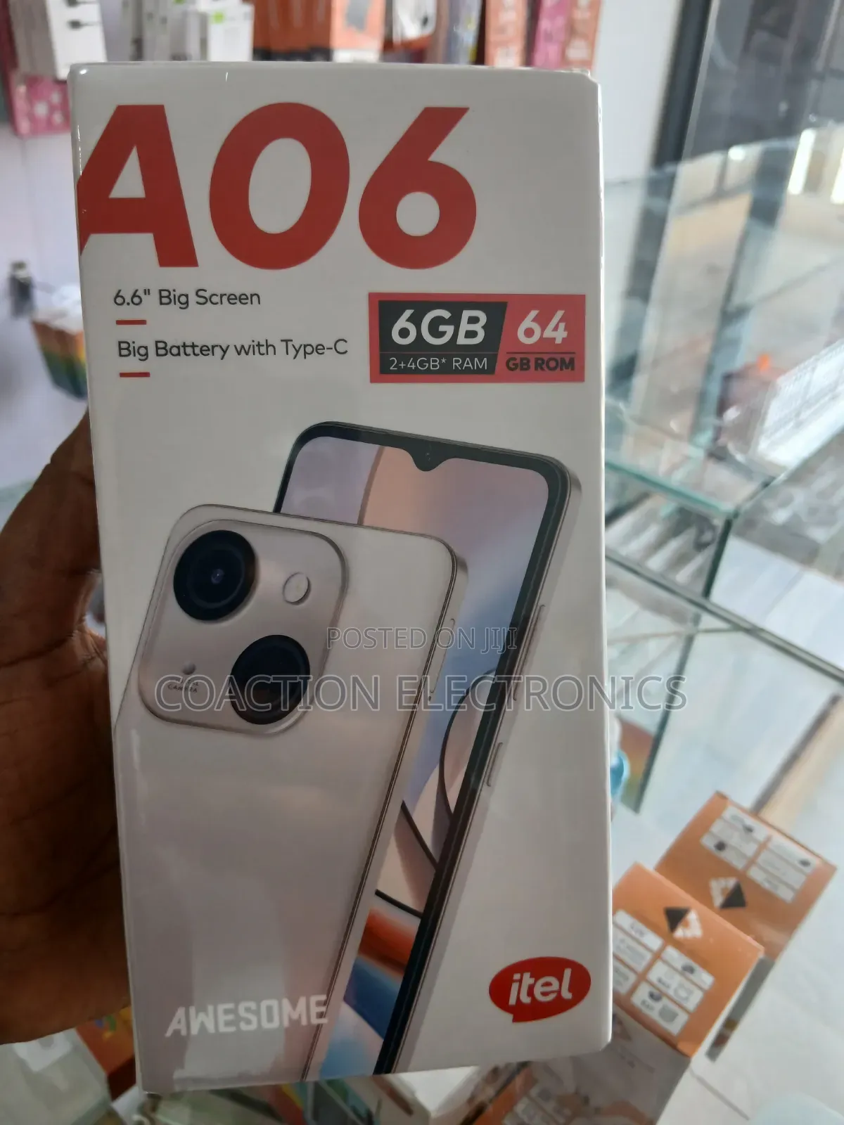 New Itel A06 64 GB Black