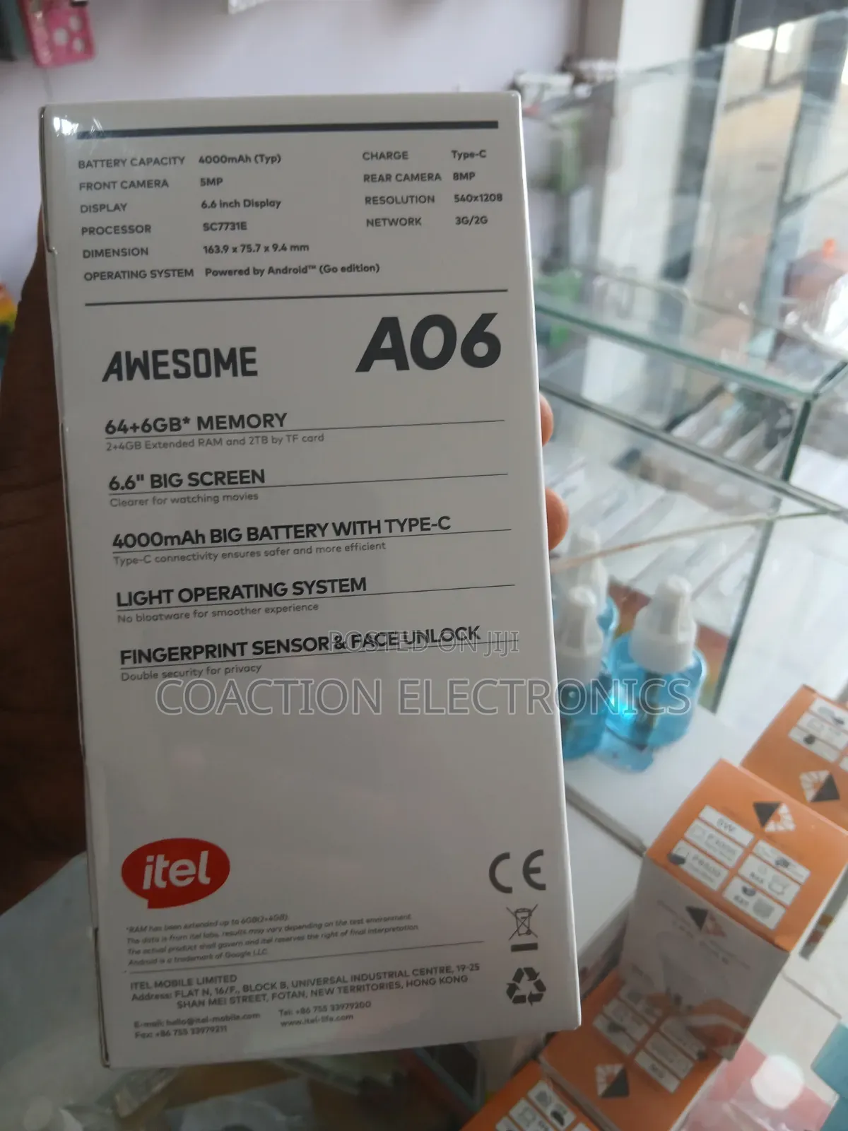 New Itel A06 64 GB Black