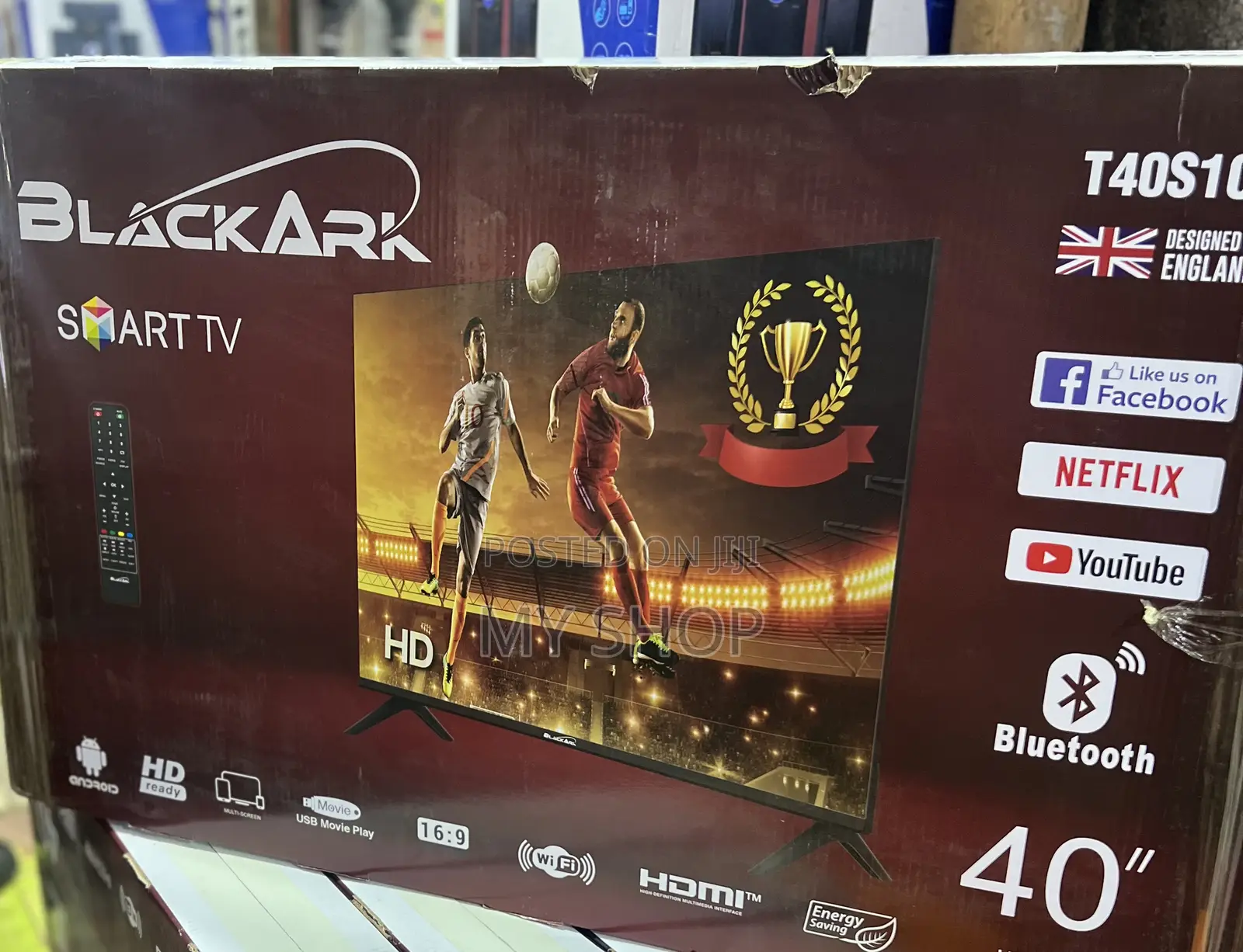 New 40" Smart Tv Wiyh Free Wall Mount - Wifi, Youtube and Netflix