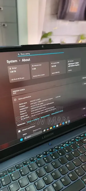 Laptop Lenovo Legion 5 16GB AMD Ryzen 7 HDD+SSD 512GB