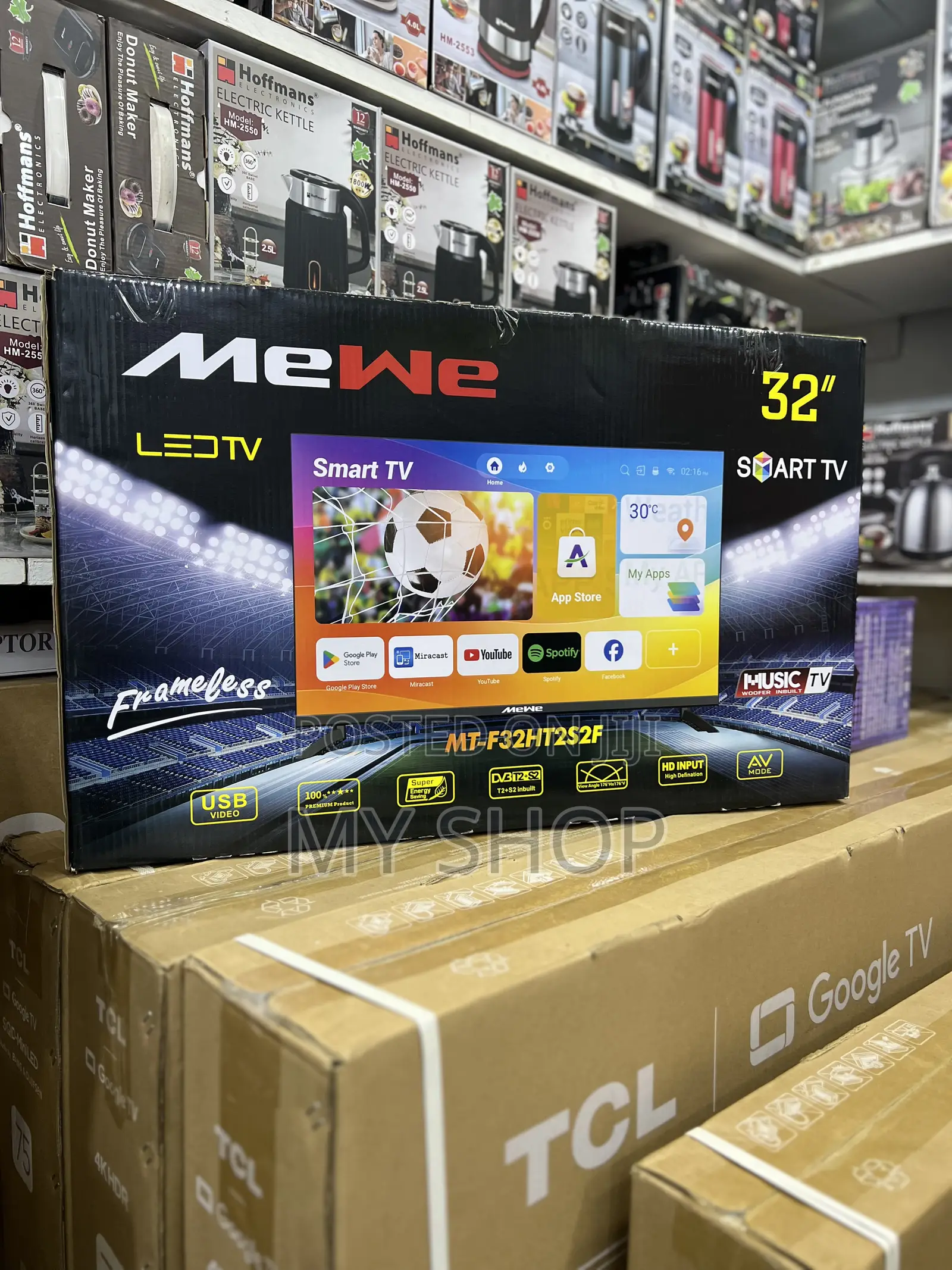 Mewe Brand New 32" Smart Tv -Ninternet Tv Now Available