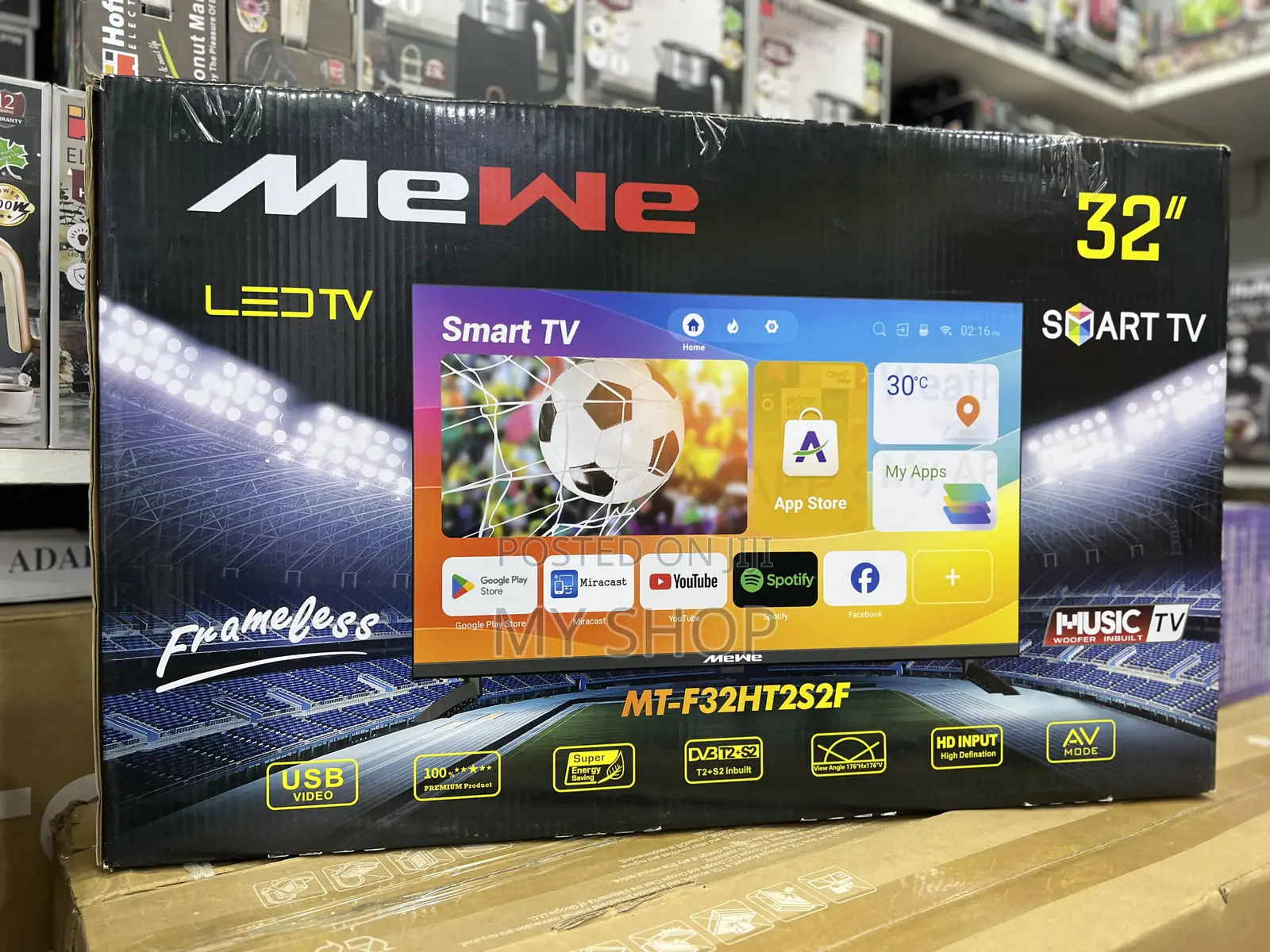 Mewe Brand New 32" Smart Tv -Ninternet Tv Now Available
