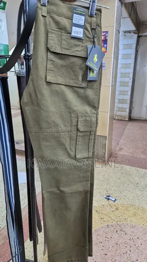Men’S Premium Tapered Cargo Pants Stretch Cotton | Multi Pocket