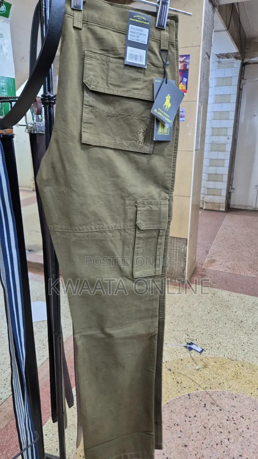 Men’S Premium Tapered Cargo Pants Stretch Cotton | Multi Pocket