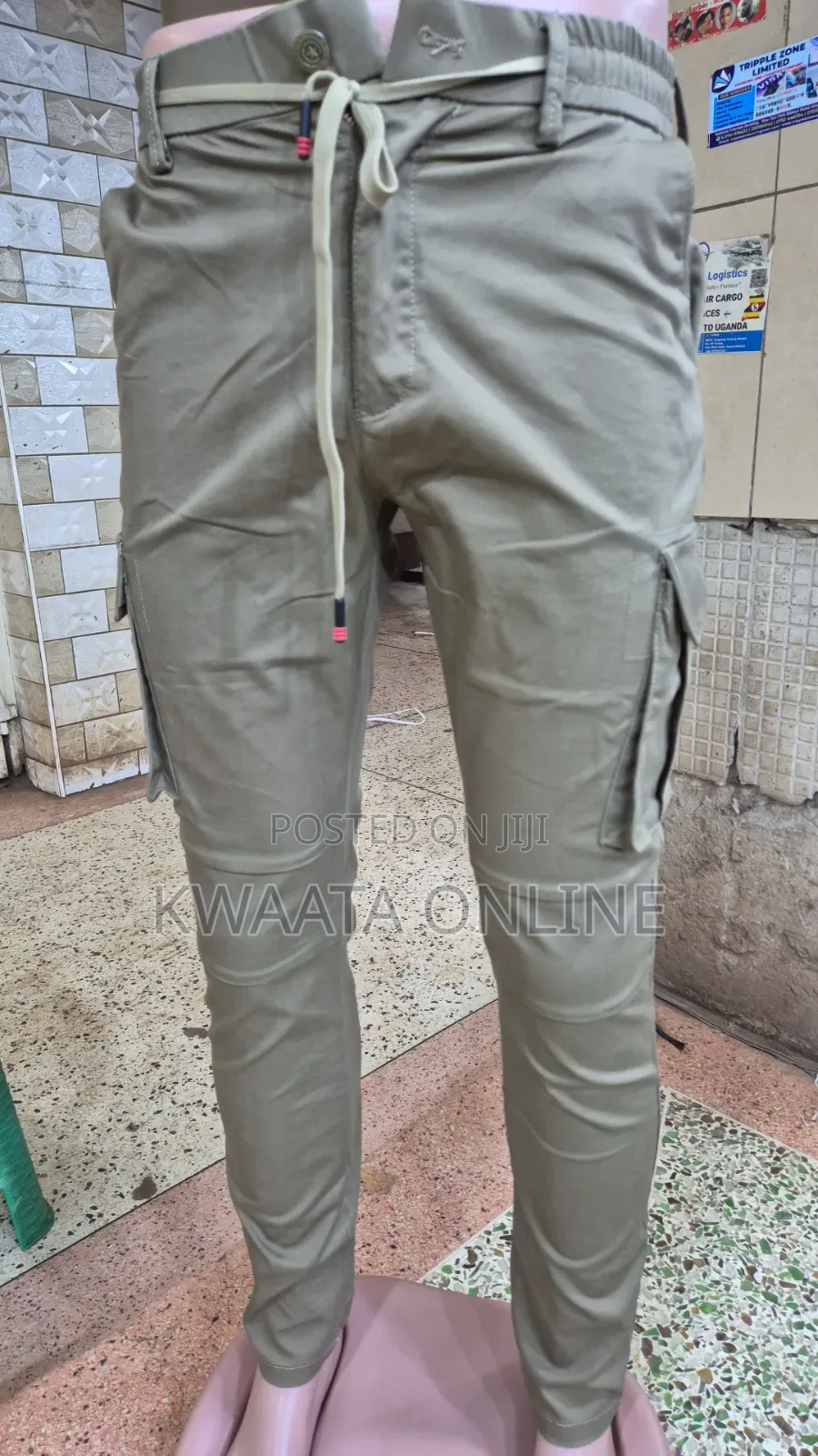 Men’S Premium Tapered Cargo Pants Stretch Cotton | Multi Pocket