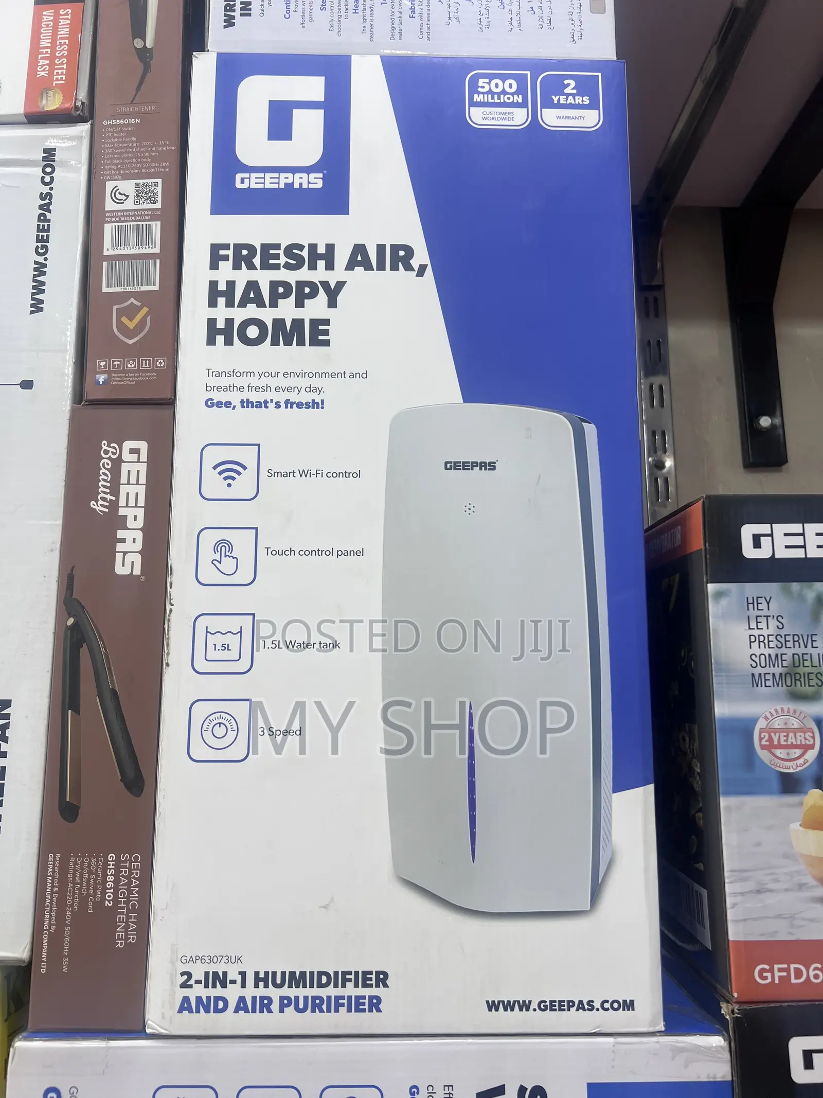 Geepas Air Purifier Humidifier Gap63073 - 1.5l / 3speed Digital
