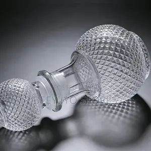 Elegant Diamond-textured Decorative Glass Vase