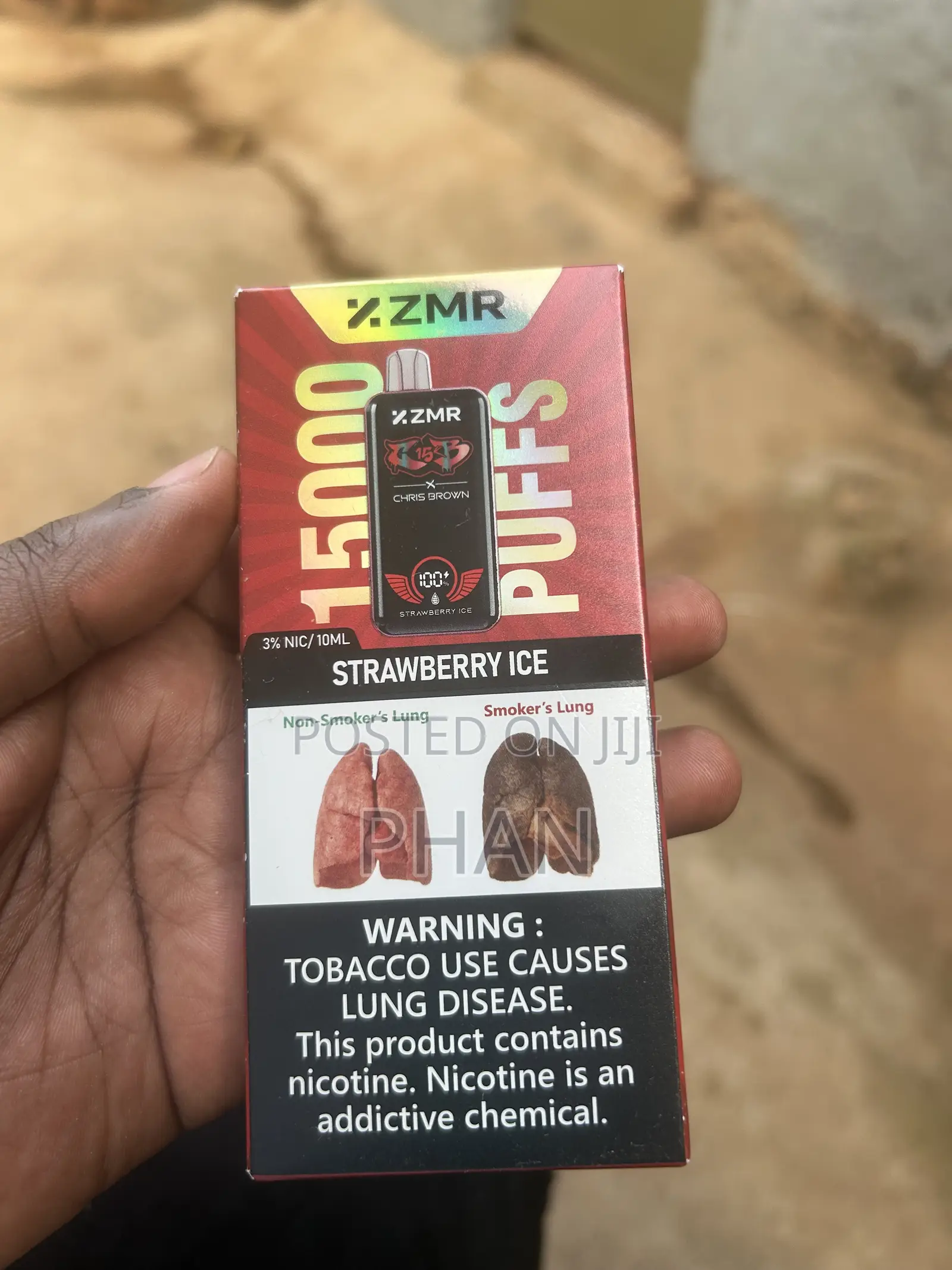 ZMR 15000 Puffs Vape in Strawberry Ice Flavor