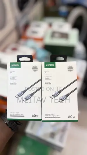 Ugreen Usb C Cable 60w 1 Metre Nylon-Braided Usb-C to Type C Cable