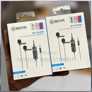 Boya By-m1dm Dual Omnidirectional Lavalier Microphone.