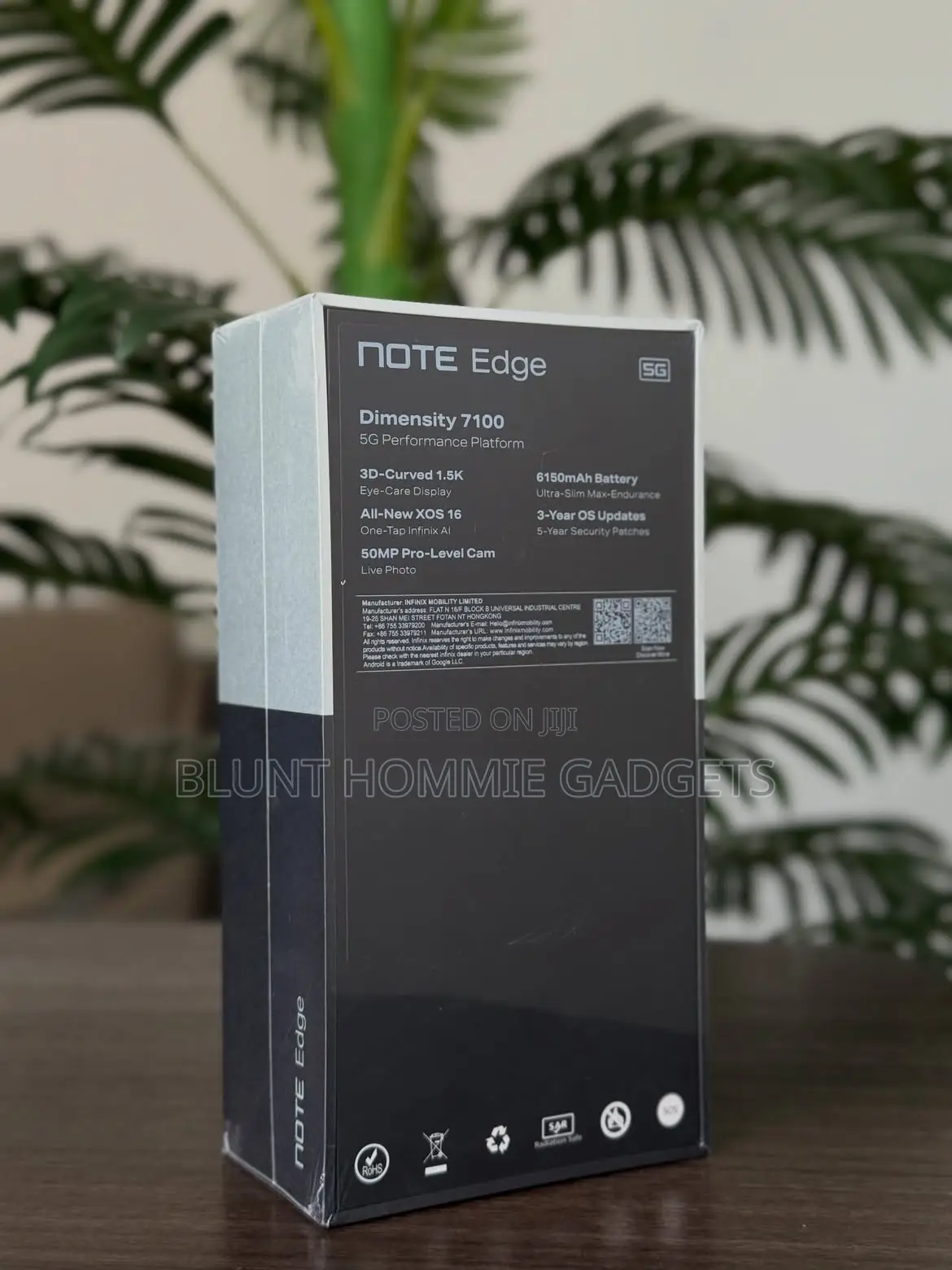 New Infinix Note Edge 256 GB Black