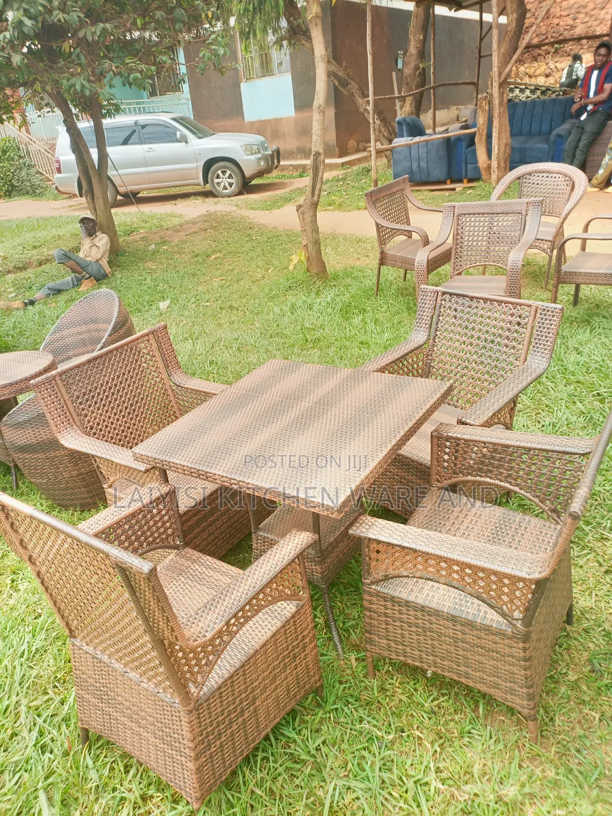 Rattan Indoor Outdoor Dining Set for Gardens, Hotels, Restaurants