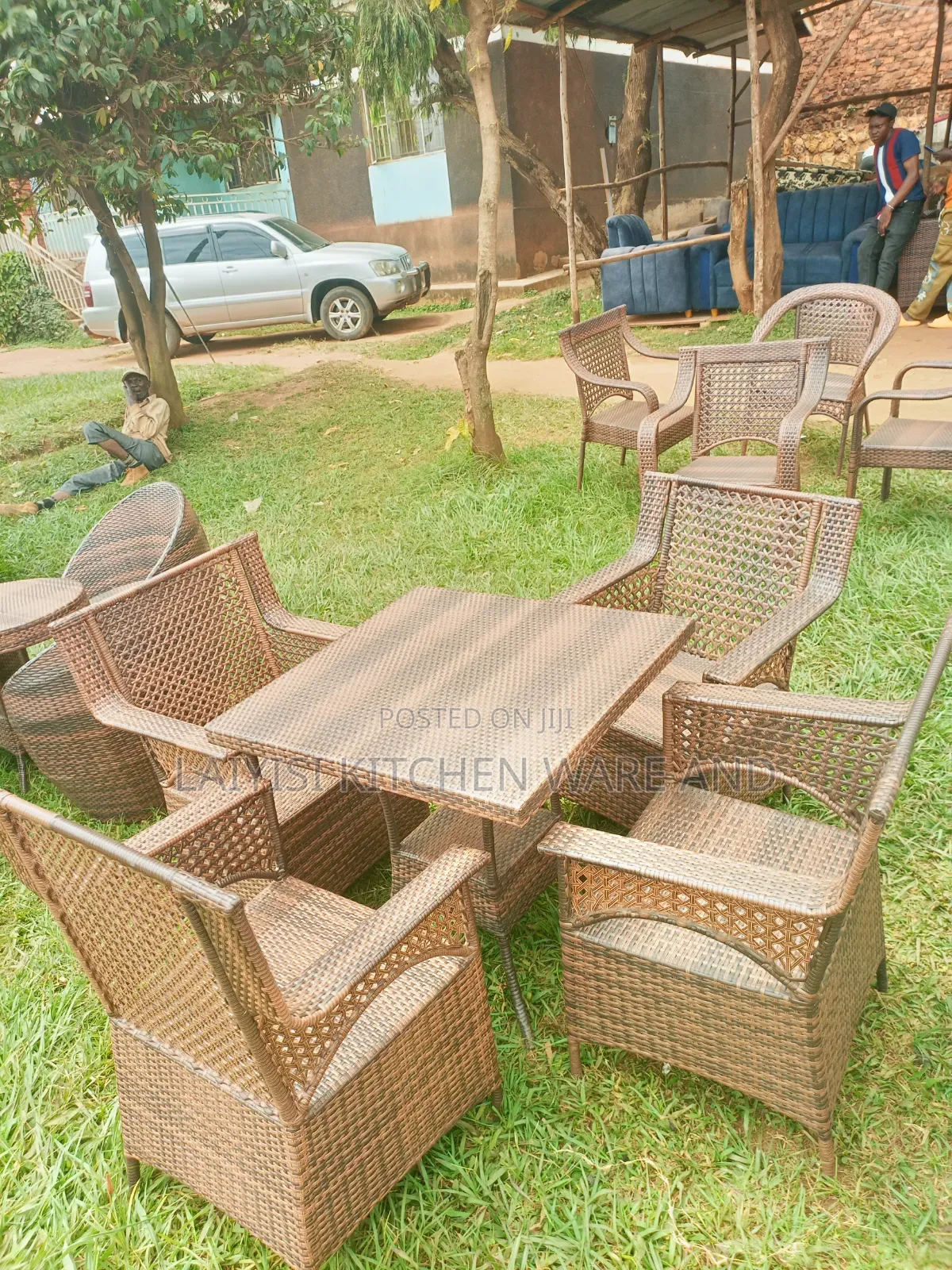 Rattan Indoor Outdoor Dining Set for Gardens, Hotels, Restaurants