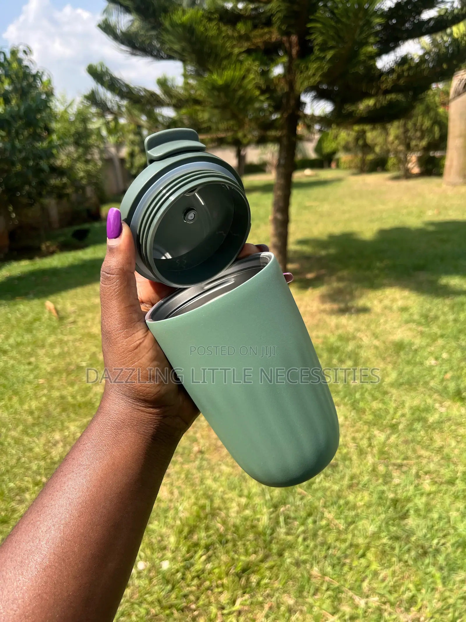 Sage Green Vacuum Insulated Travel Mug - 450mls