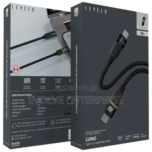 Levelo Luno 30w Silicone Led Cable Type-C to Lightning 1m