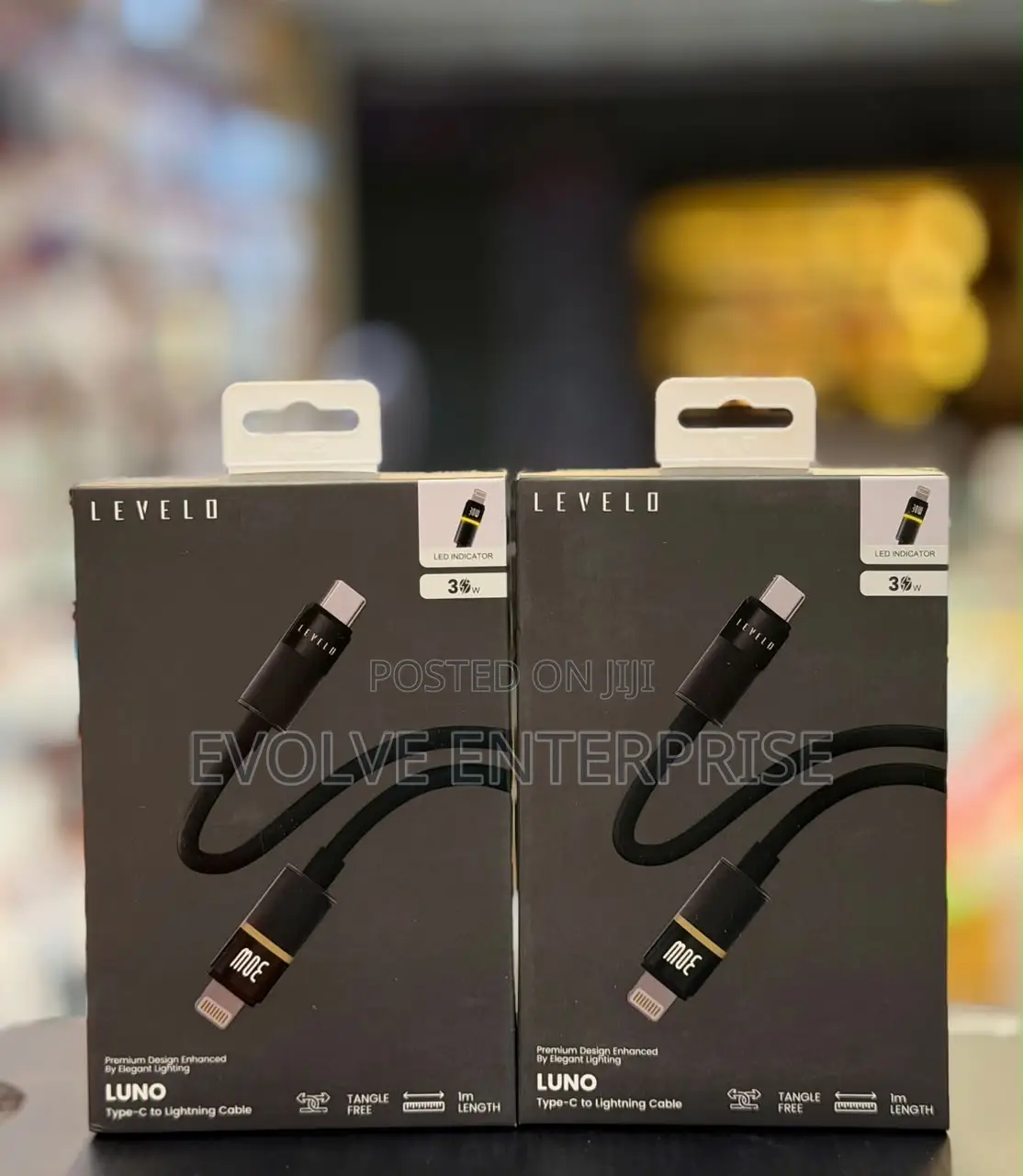 Levelo Luno 30w Silicone Led Cable Type-C to Lightning 1m