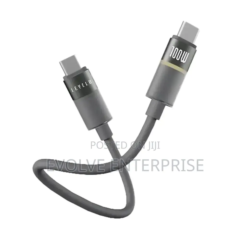 Levelo Luno 100w Silicone Led Cable Type-C to Type-C 1m